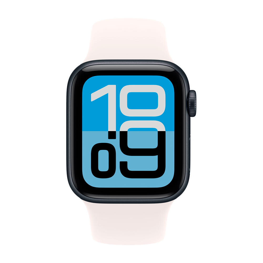 Умные часы Apple Watch SE 3 (2025) GPS, 40mm, Midnight Aluminium Case with Light Blush Sport Band, M/L