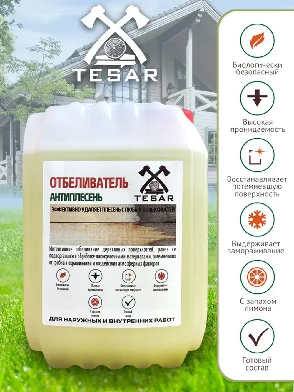 TESAR Строительный антисептик Отбеливающий 5 кг 5 л