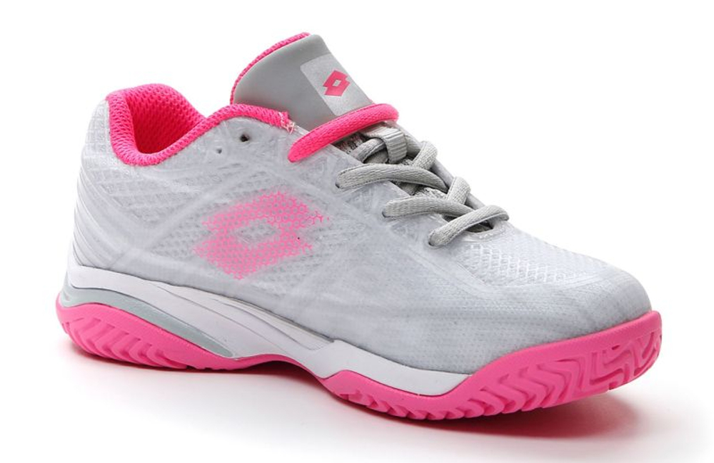 Детские теннисные кроссовки Lotto Mirage 300 All Round Junior - vapor gray/vivid fuchia/cool gray