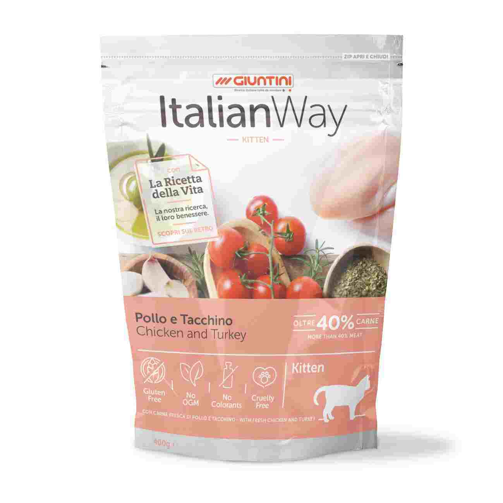 Italian Way  корм для котят с курицей и индейкой (ITALIAN WAY KITTEN CHICKEN/TURKEY) 0,4 кг