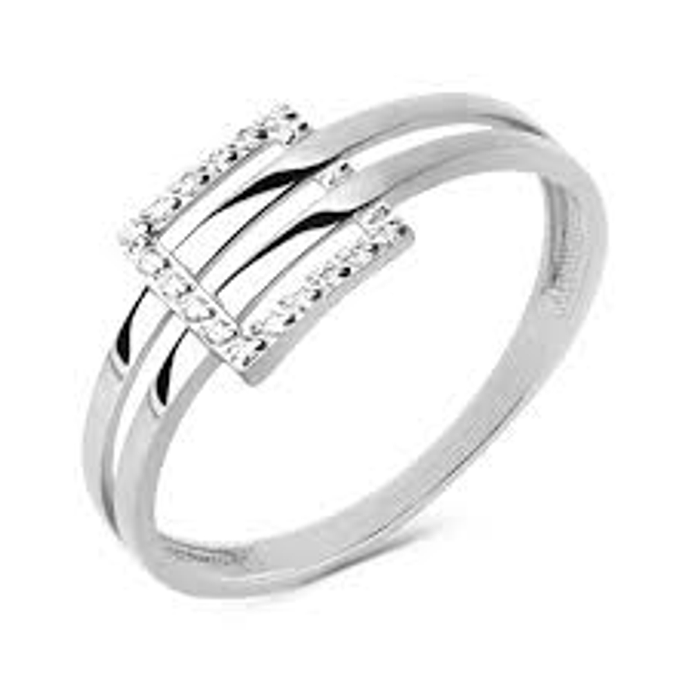 Кольцо из золота с фианитами