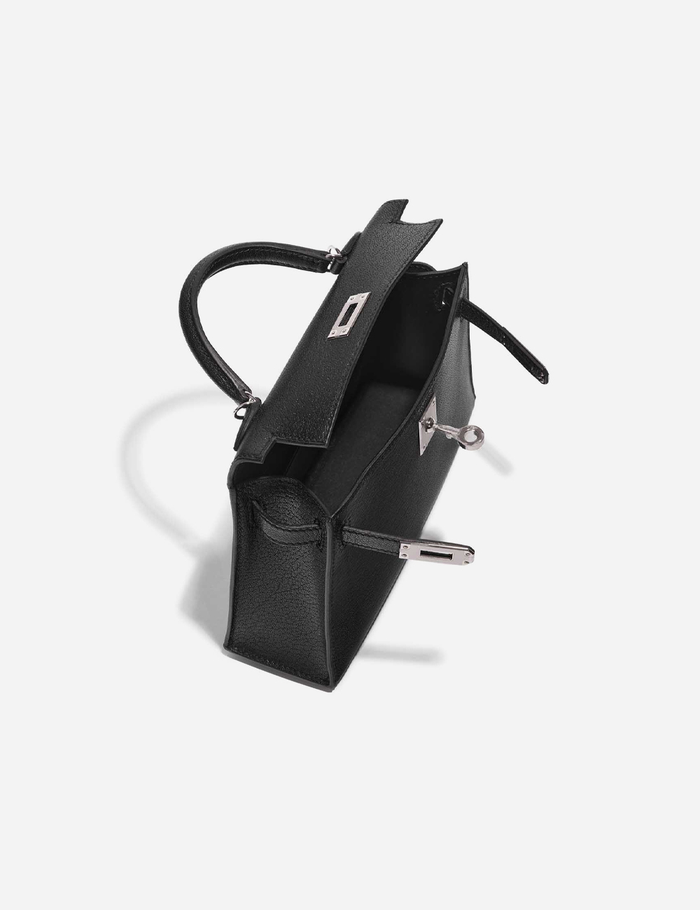 Сумка Hermes Chèvre Chamkila Mini Kelly 20 Palladium Hardware "Black"