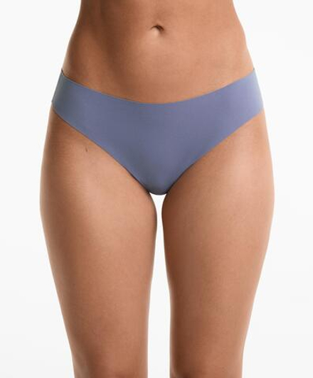 OYSHO Набор из 5 бесшовных трусов-стрингов, серо-голубой