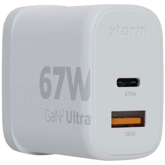 Xtorm XEC067G GaN² Ultra сетевое зарядное устройство мощностью 67 Вт, вилка стандарта Великобритании