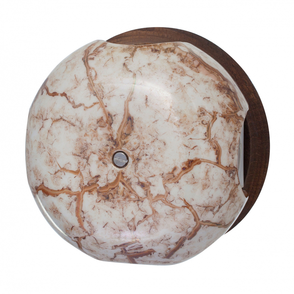 Распределительная коробка 86 мм, Фаберже, керамика, цвет мрамор золото (4 кабельных ввода в комплекте) B2-521-090/18-K