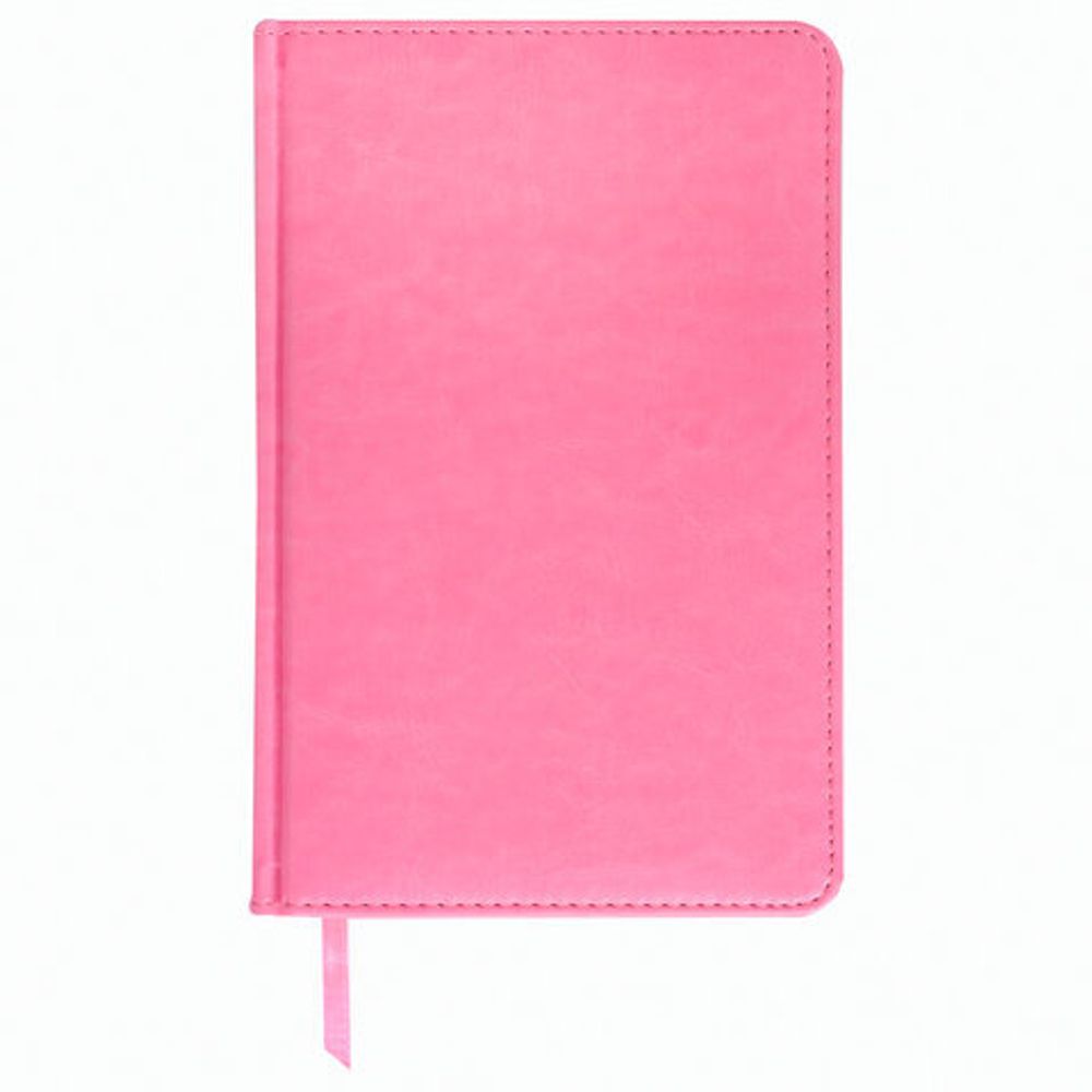 Ежедневник недатированный А5 138х213 мм BRAUBERG "Imperial" под кожу, 160 л., розовый, 111859