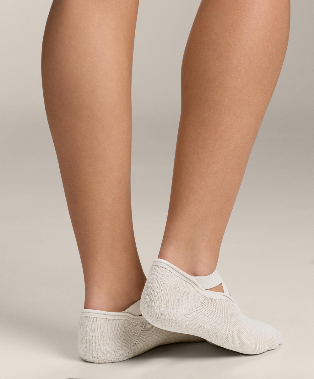 OYSHO Набор из двух пар хлопковых носков для йоги и пилатеса с перекрещивающимися лямками, хаки