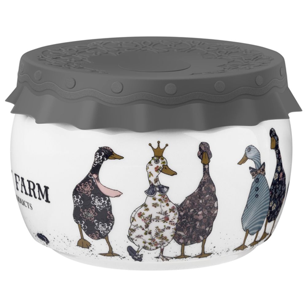 БАНКА LEFARD "FAMILY FARM" С СИЛИКОНОВОЙ КРЫШКОЙ 11,5*11,5*7,5 CM 500 МЛ