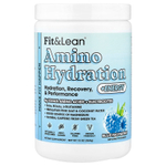 Fit & Lean, Amino Hydration + Energy, аминокислота, голубая малина, 369 г (13 унций)
