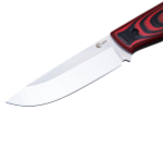 Нож кузница Семина Соболь, ст.Х12МФ, ц.м. рук.G10 черно-красный, чехол кайдекс