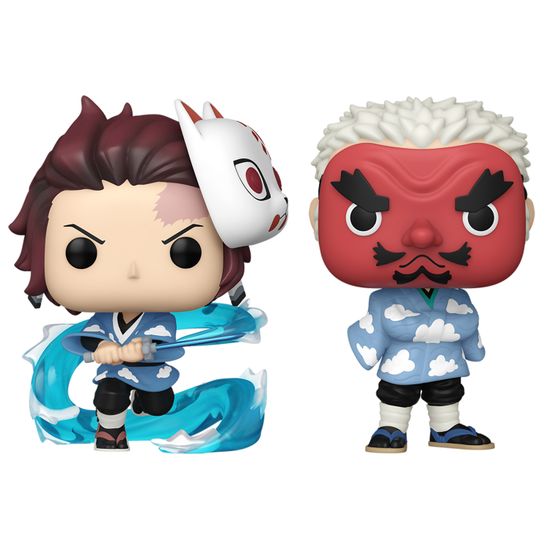 Фигурка Funko POP! Animation Demon Slayer Tanjiro Kamado & Sakonji Urokodaki SDCC23 (Exc) 2PK 70861 / Фигурка Фанко ПОП! по мотивам аниме "Клинок, рассекающий демонов", Танджиро и Урокодаки