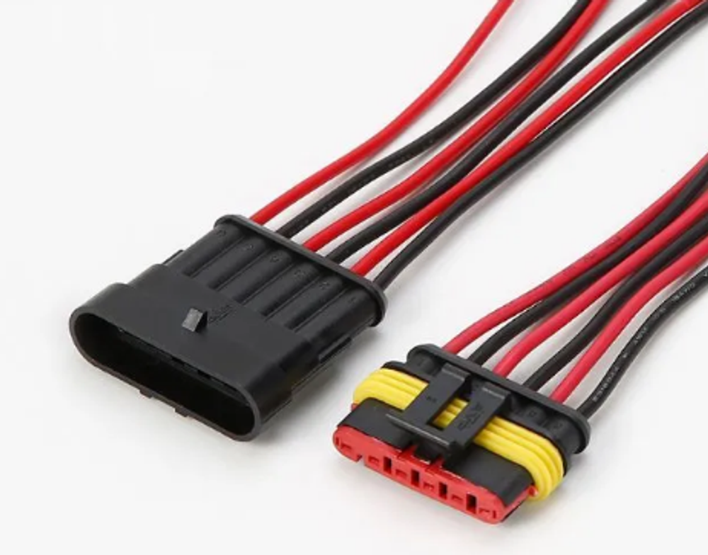 Разъем 6конт папа+мама ГЕРМЕТИЧНЫЙ SQ907/908