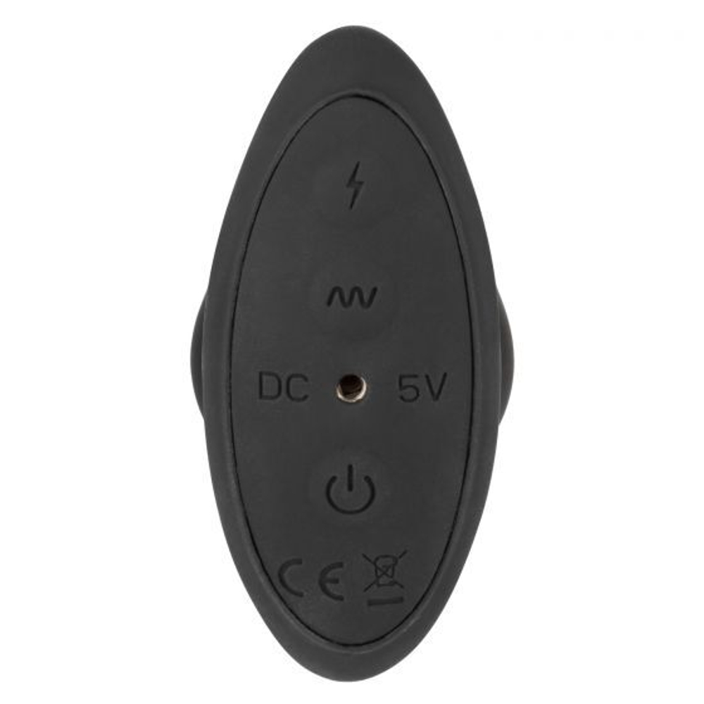 Черная анальная пробка с электростимуляцией Volt Electro-Fury - 12,75 см.