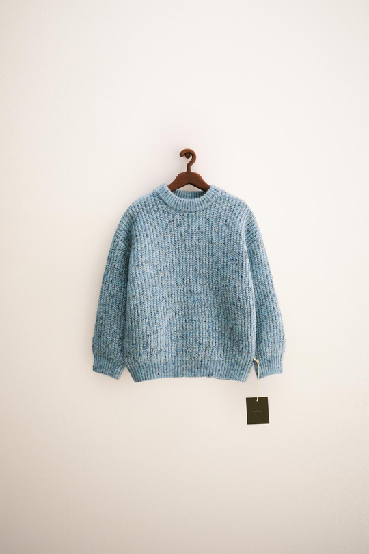 ZARA TIMELESS - ДЖЕМПЕР КРУПНОЙ ВЯЗКИ ИЗ ШЕРСТИ, ГОЛУБОЙ