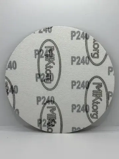 Круг шлифовальный D 150 мм P 240 на липучке 10 шт без отверстий