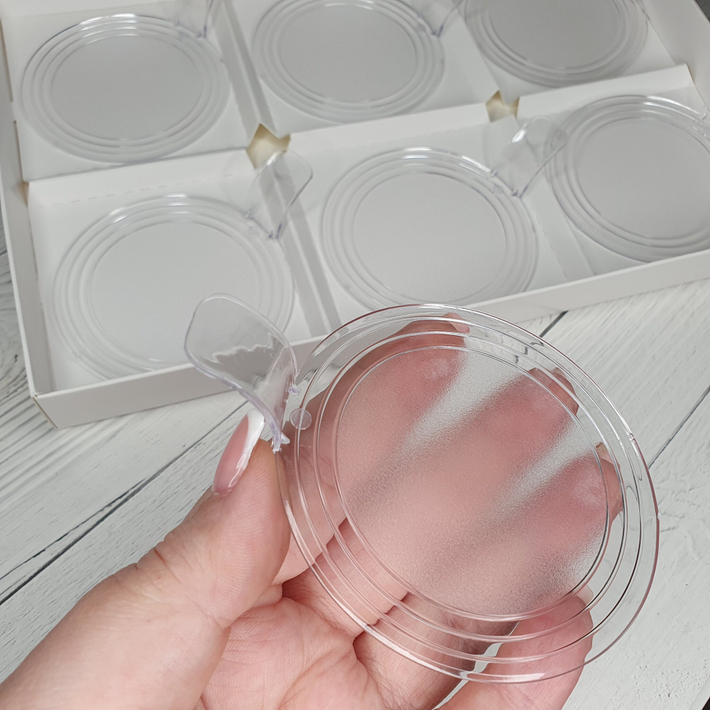 Подложка пластиковая круглая с держателем (цвет Прозрачный)