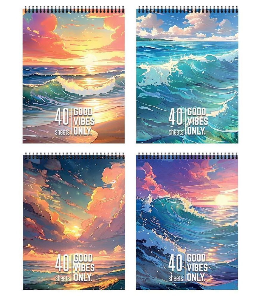 Блокнот А6 40л. клетка "Берег моря" греб. мел. карт., спл. Уф-лак (Schoolformat) Блокнот А6 40л. клетка "Берег моря" греб. мел. карт., спл. Уф-лак (Schoolformat)