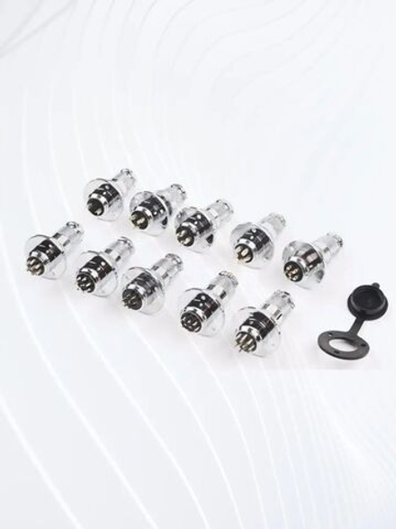 Авиационный разъем GX20 штекер + гнездо с фланцем (пара, мама+папа)