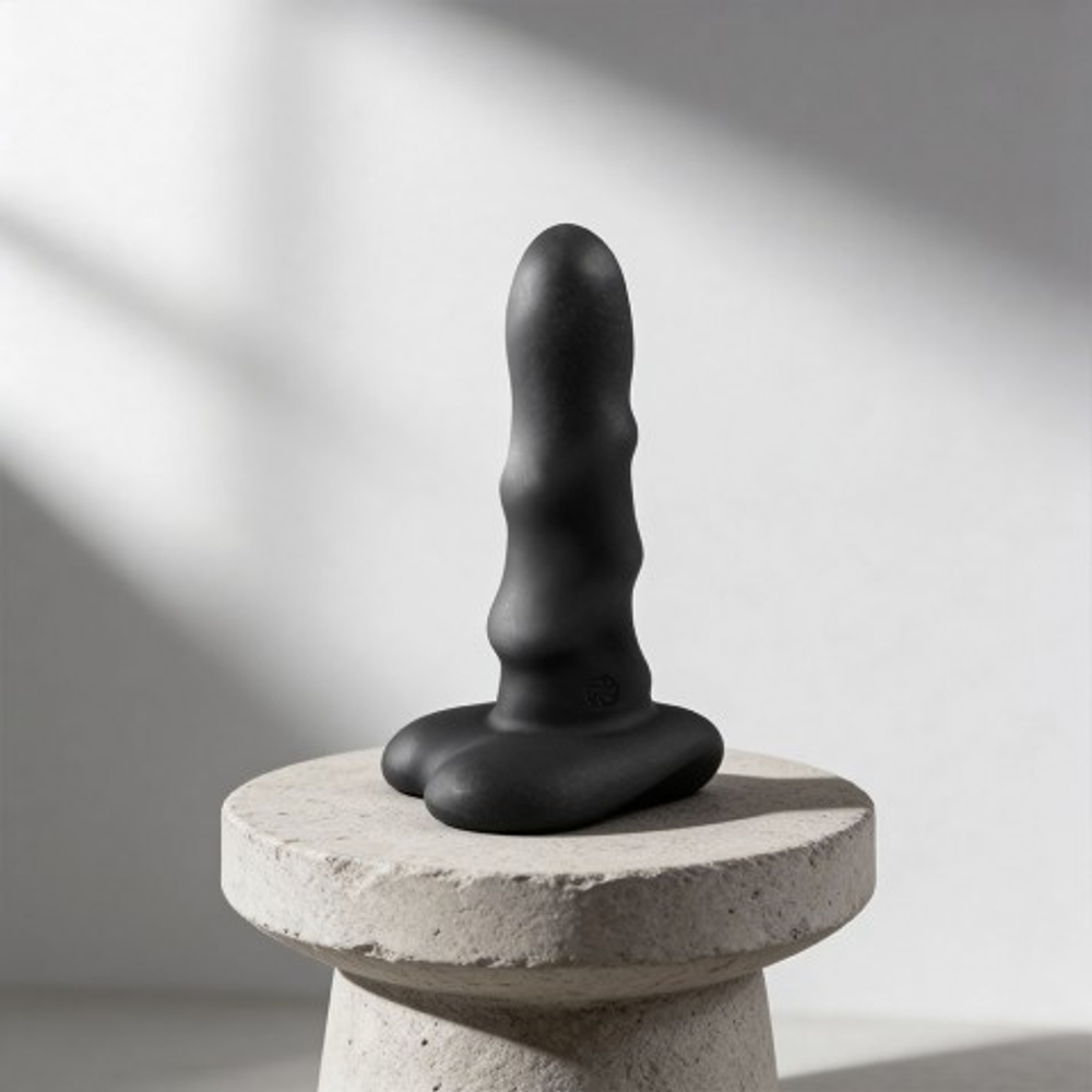 Нереалистичный дилдо Unicorn Mini Black (12,5*3,5 см)