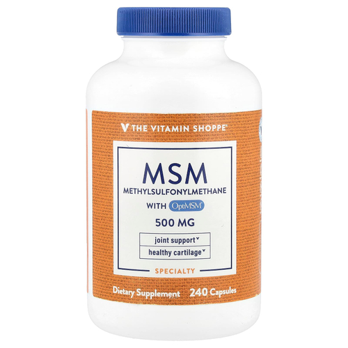 The Vitamin Shoppe, МСМ с OptiMSM®, 500 мг, 240 капсул