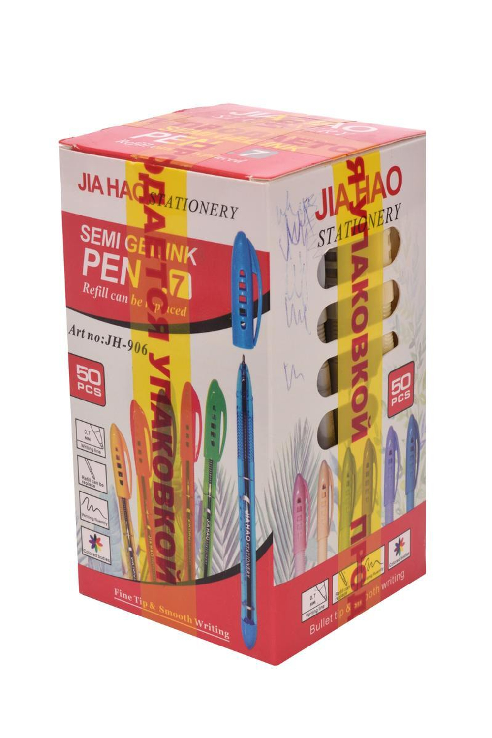 Ручка масляная 0,7мм, синяя, пастельные цвета корпуса