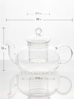 Чайник стеклянный "Танг пу" со стеклянной колбой - 1000 мл