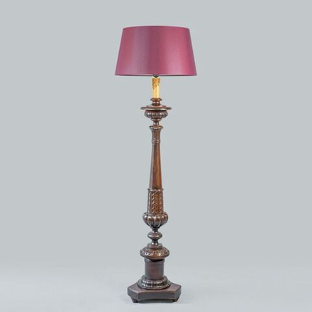 Винтаж: Деревянный напольный торшер