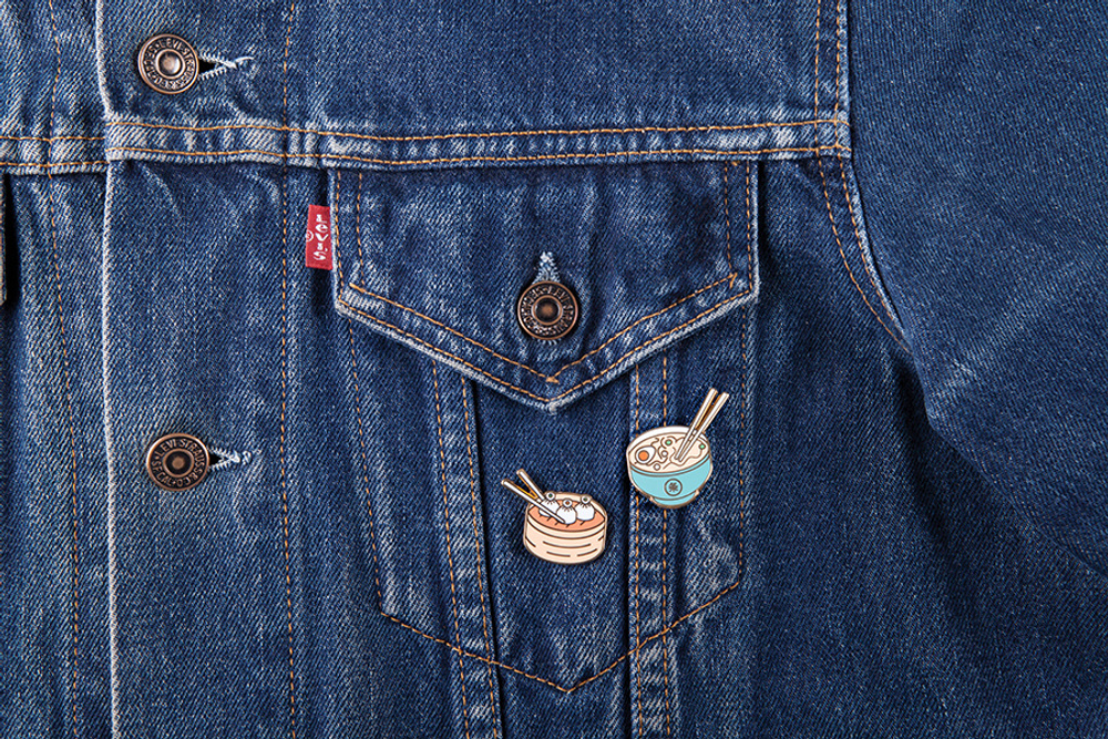 Набор из 2-х металлических булавок pinaholic asian food