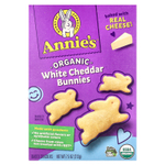 Annie's Homegrown, Органические кролики с белым чеддером, запеченные крекеры, 213 г (7,5 унции)