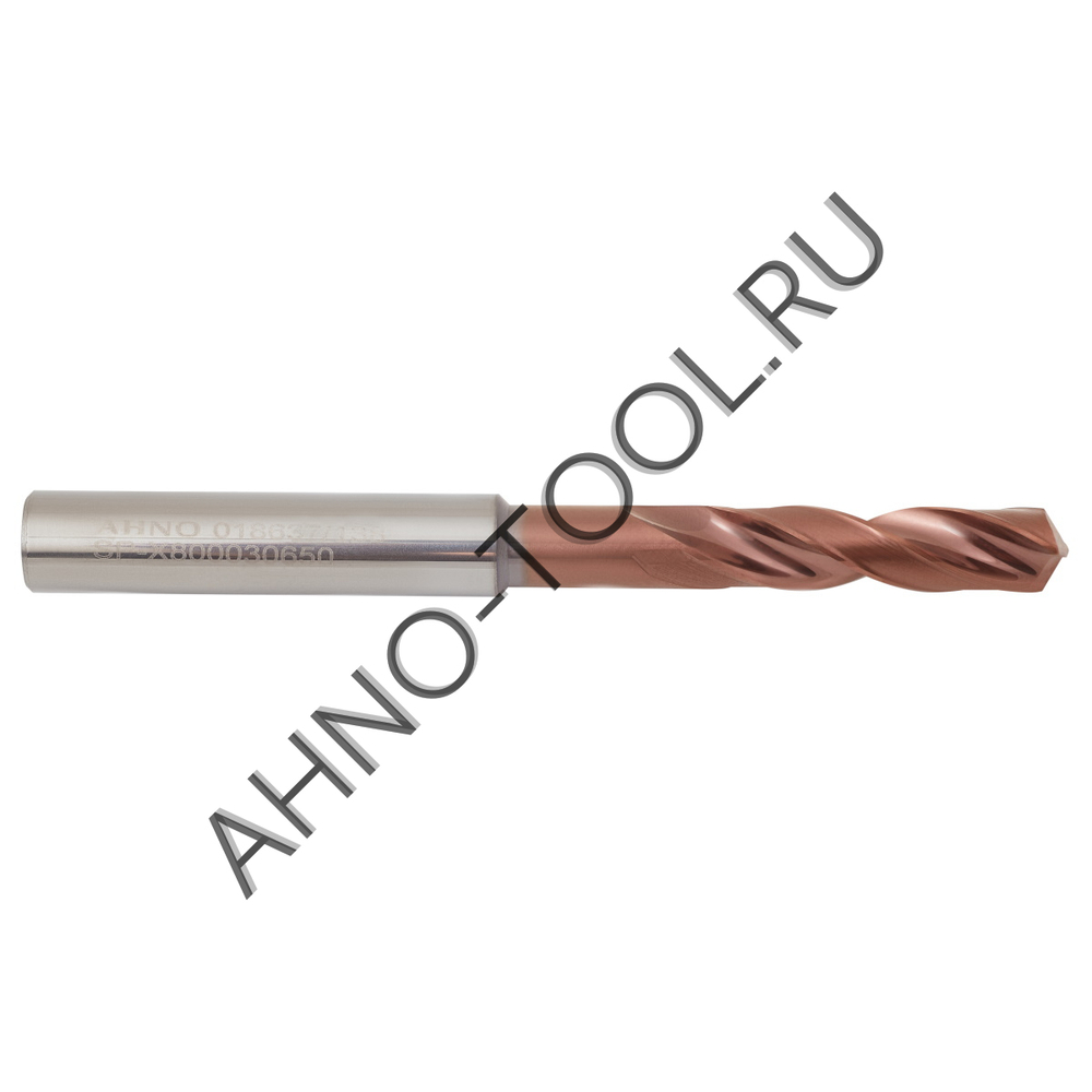 Сверло  6.5мм  твердосплавное 3D без подвода СОЖ. SP-X800030650 VHM AHNO по стали, чугуну, нерж. и ж