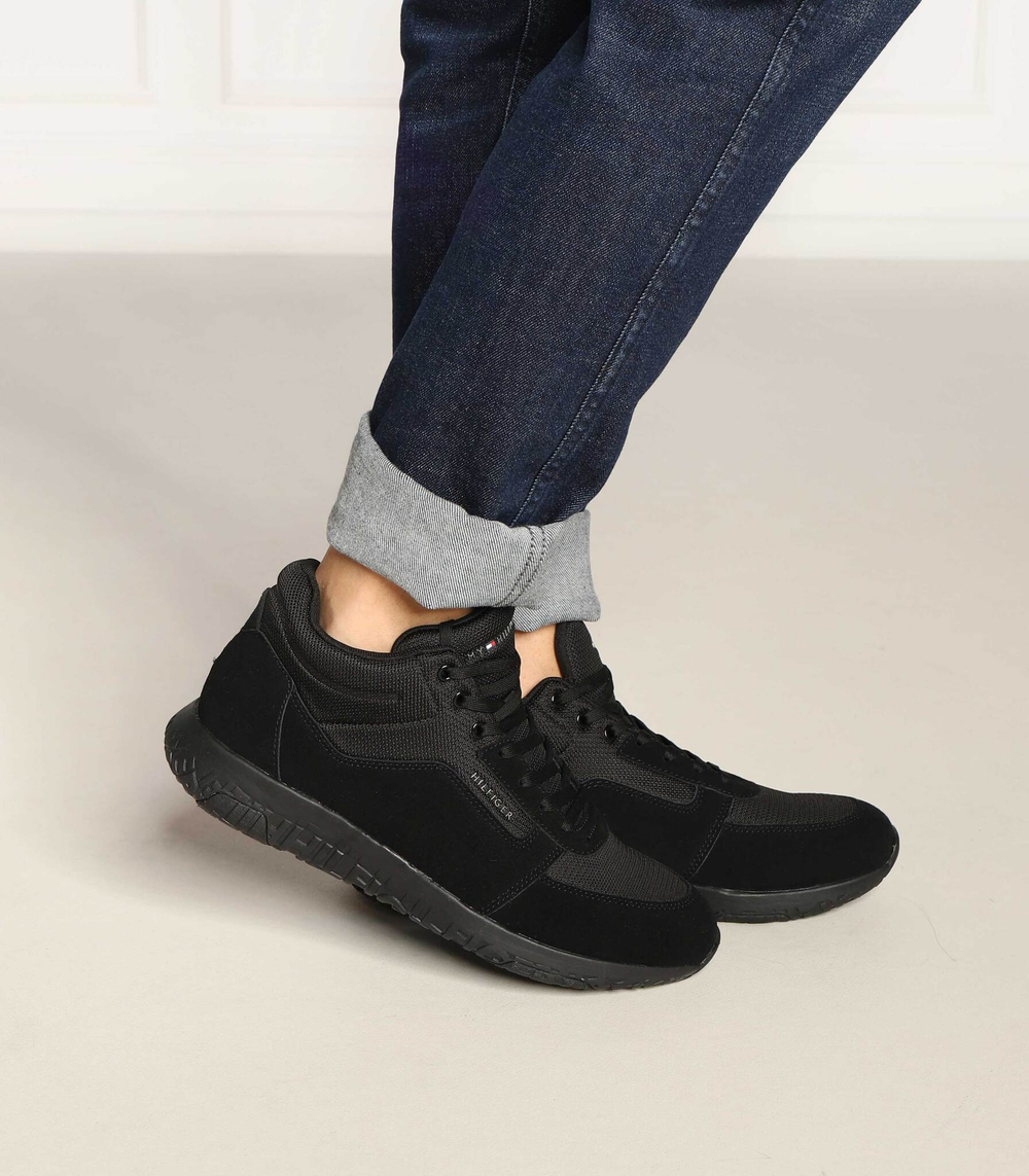 кожаные кроссовки Tommy Hilfiger - черный(FM0FM04313)