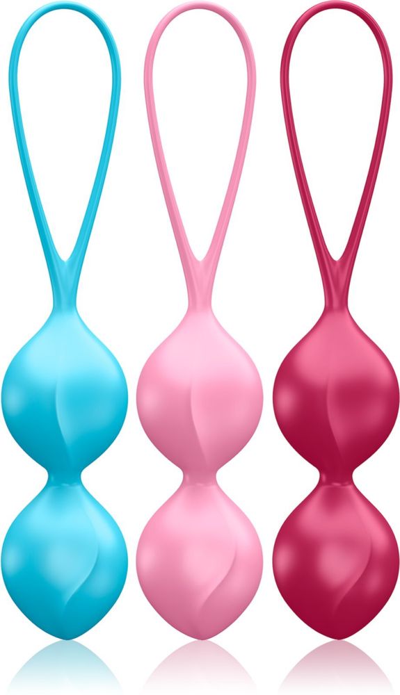 Satisfyer Vaginální činka 79,3 г + Vaginální činka 114,1 г + Vaginální činka 10,3 г V BALLS DOUBLE SET 3 ks