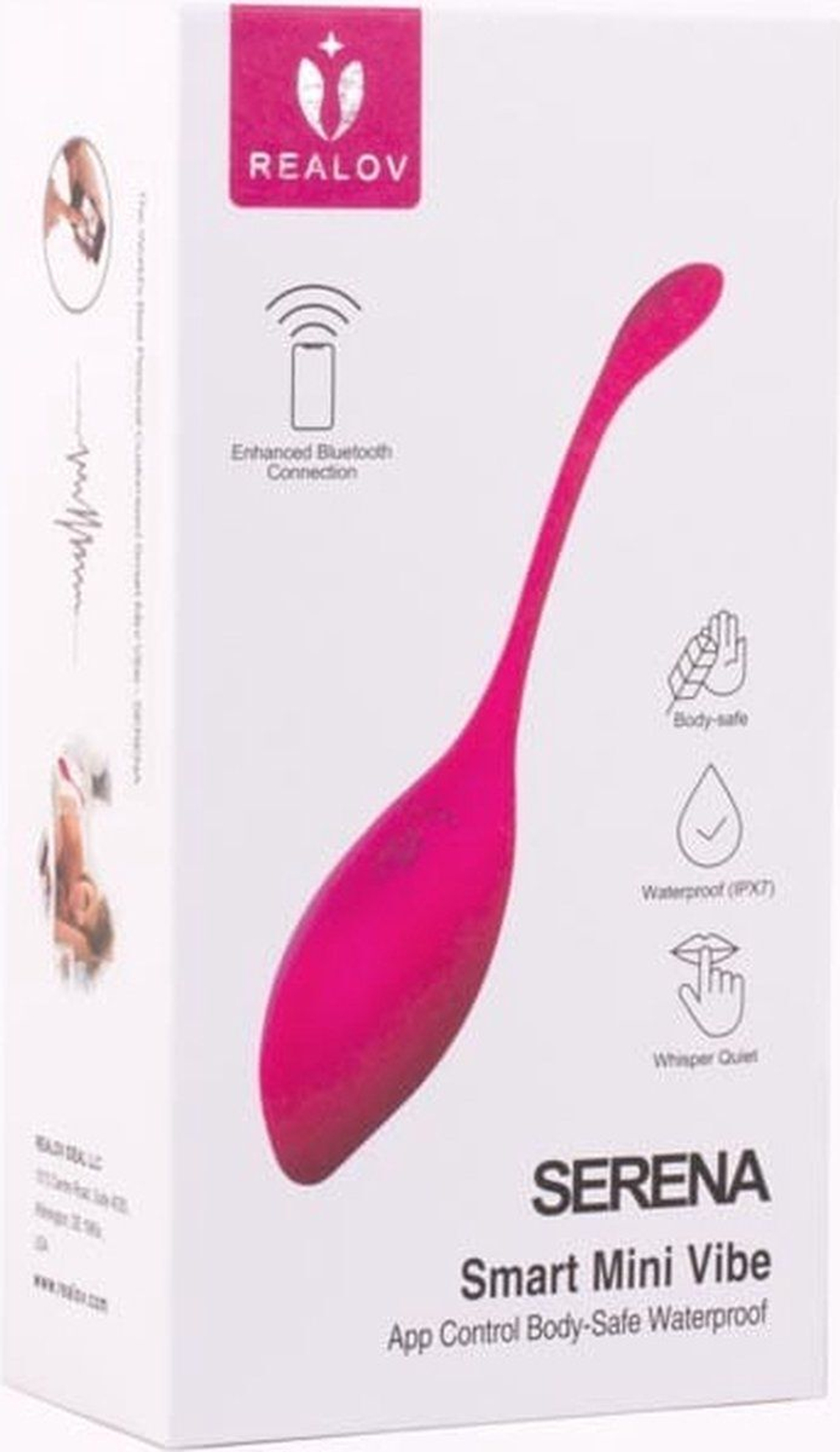 Красный многофункциональный вибромассажер Realov Serena Smart Mini Vibe