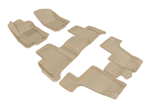 Коврики салона Sotra 3D Lux для Mercedes-Benz X166 GL-Class 2012- (3 ряда сид.) бежевые. Артикул ST 74-00597