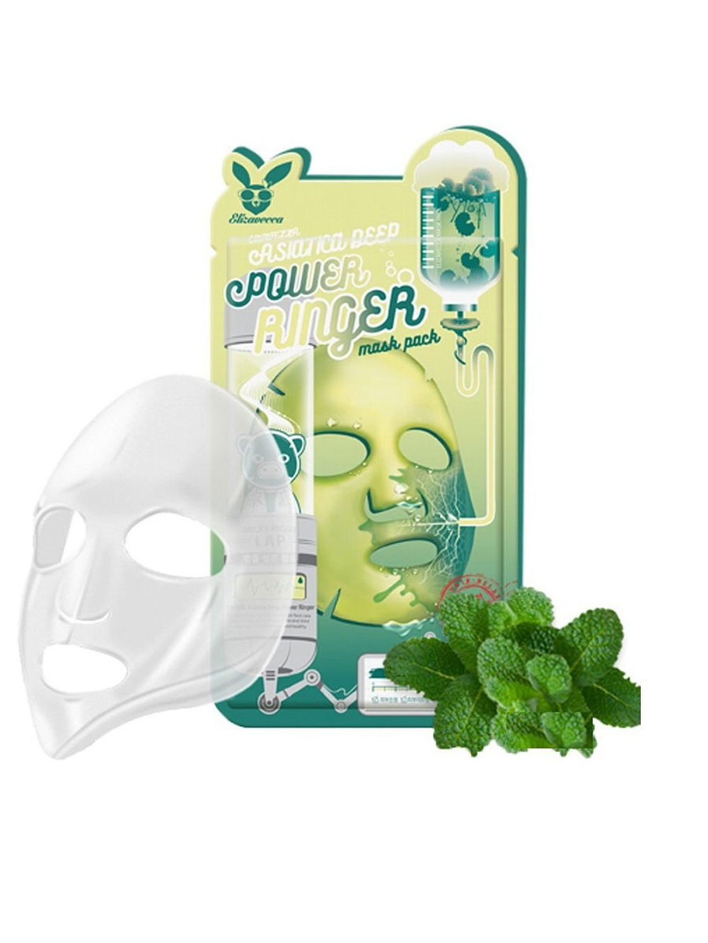 Elizavecca Маска тканевая для лица с центеллой - Centella asiatica deep power ring mask pack, 23мл