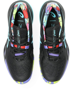 Мужские кросовки для Padel Asics Gel-Resolution X Padel - black/energy aqua