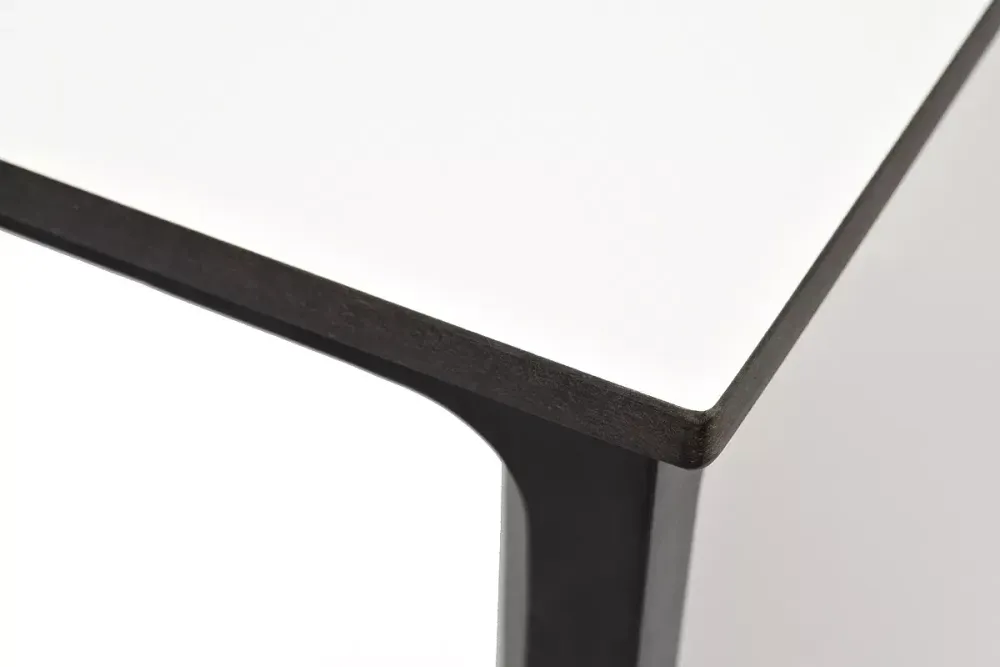 "Малага" обеденный стол из HPL 90х90см, цвет молочный, каркас черный