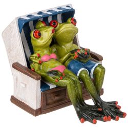 ФИГУРКА ДЕКОРАТИВНАЯ "ЛЯГУШКИ НА ОТДЫХЕ" 16Х11,2Х11,2 СМ