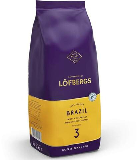 Кофе в зернах Lofbergs Brazil, 1 кг (Лофбергс)