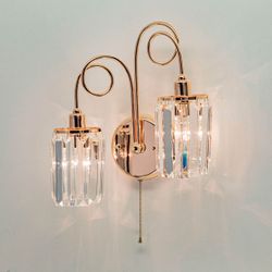 Citilux Синди CL330322 Бра хрустальное с выключателем Золото