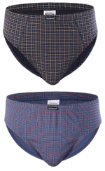 Комплект из двух хлопковых клетчатых трусов-слипов (Размер: XXL) (Цвет: разноцветный)