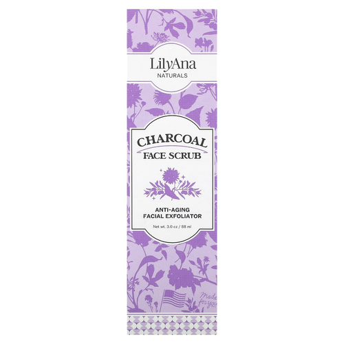 Lilyana Naturals, скраб для лица с древесным углем, 88 мл (3 унции)