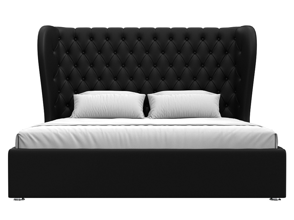 Кровать интерьерная Далия 180, Черный, Экокожа, 108308