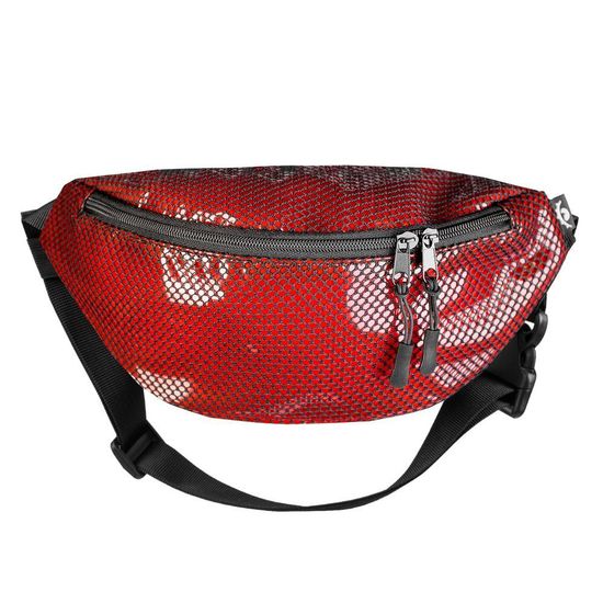 Сумка ТАЙНА поясная BLOCK ПВХ RED/СЕТКА