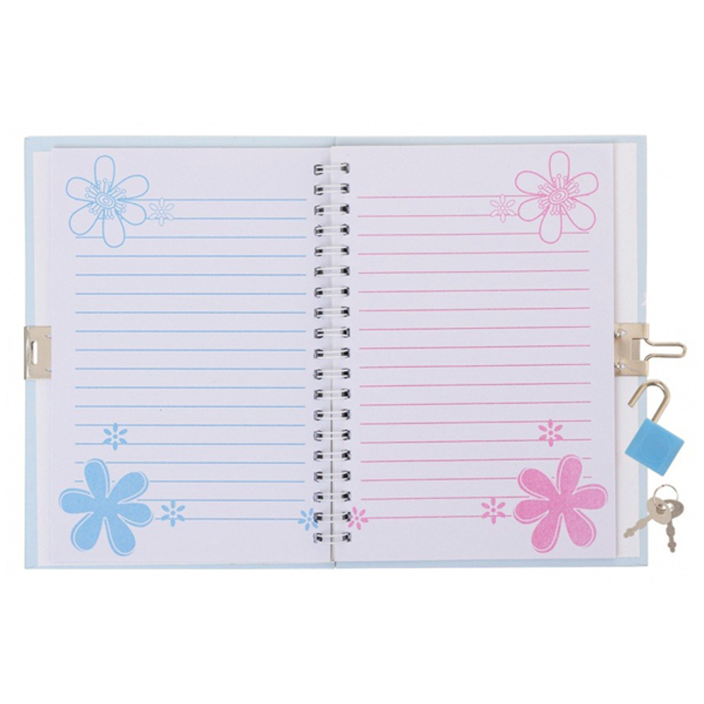 Блокнот детский Basir на замке, формат А6, серия "Дино", переплет 7БЦ, 15*11 см, 48 листов, 4 обложки ассорти