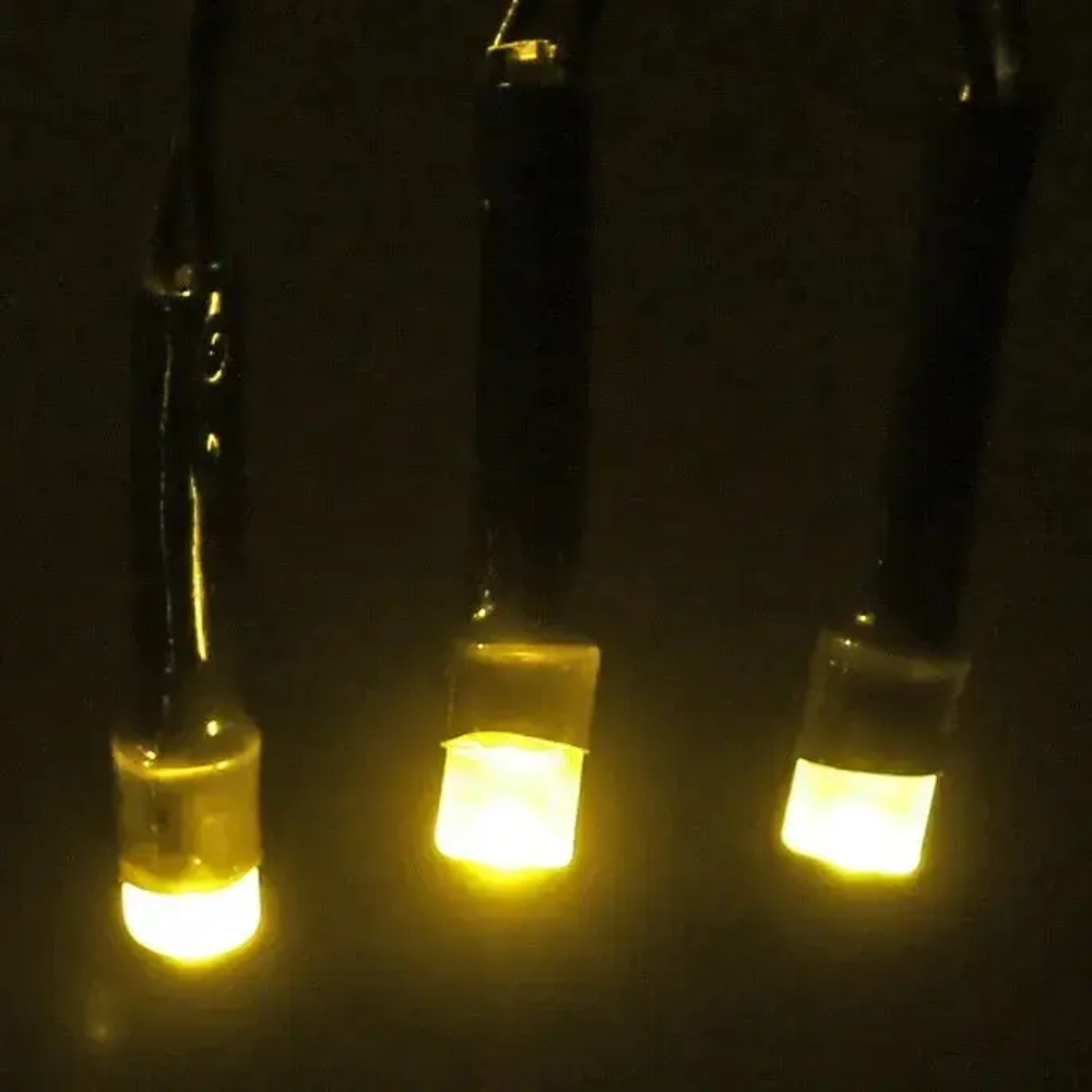 Гирлянда для дома 7,5м 80 ламп LED зелёный пров.,8 реж, IP-20, Теплый белый