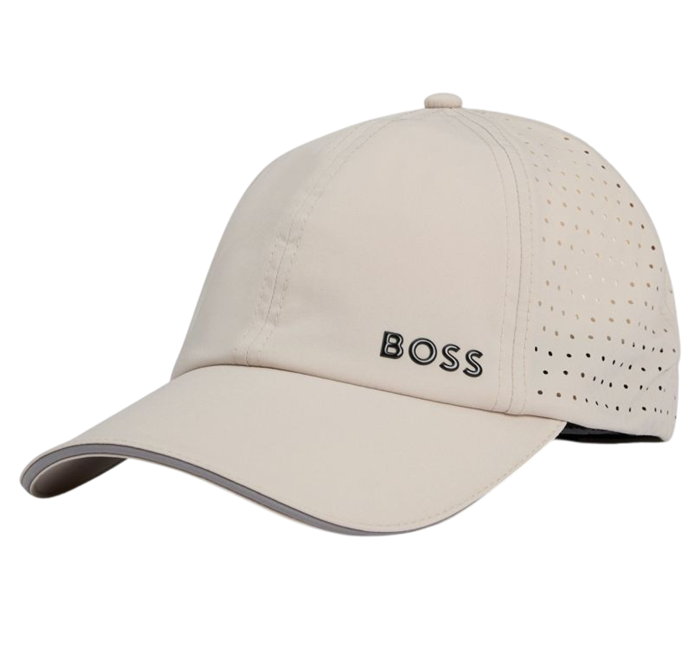 Теннисная кепка BOSS Taffeta - открытый бежевый