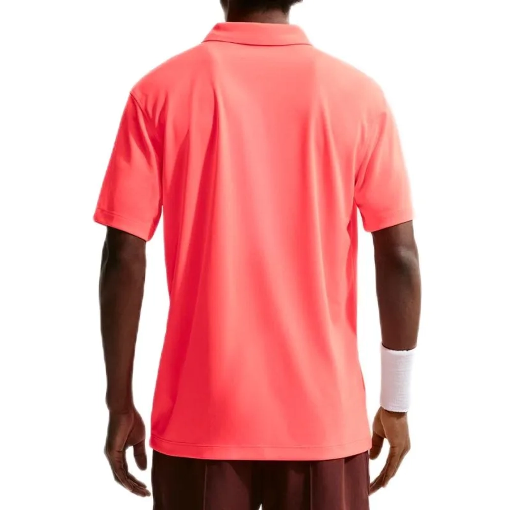 Мужское теннисное поло Nike Court Dri-Fit Solid - hot lava/black