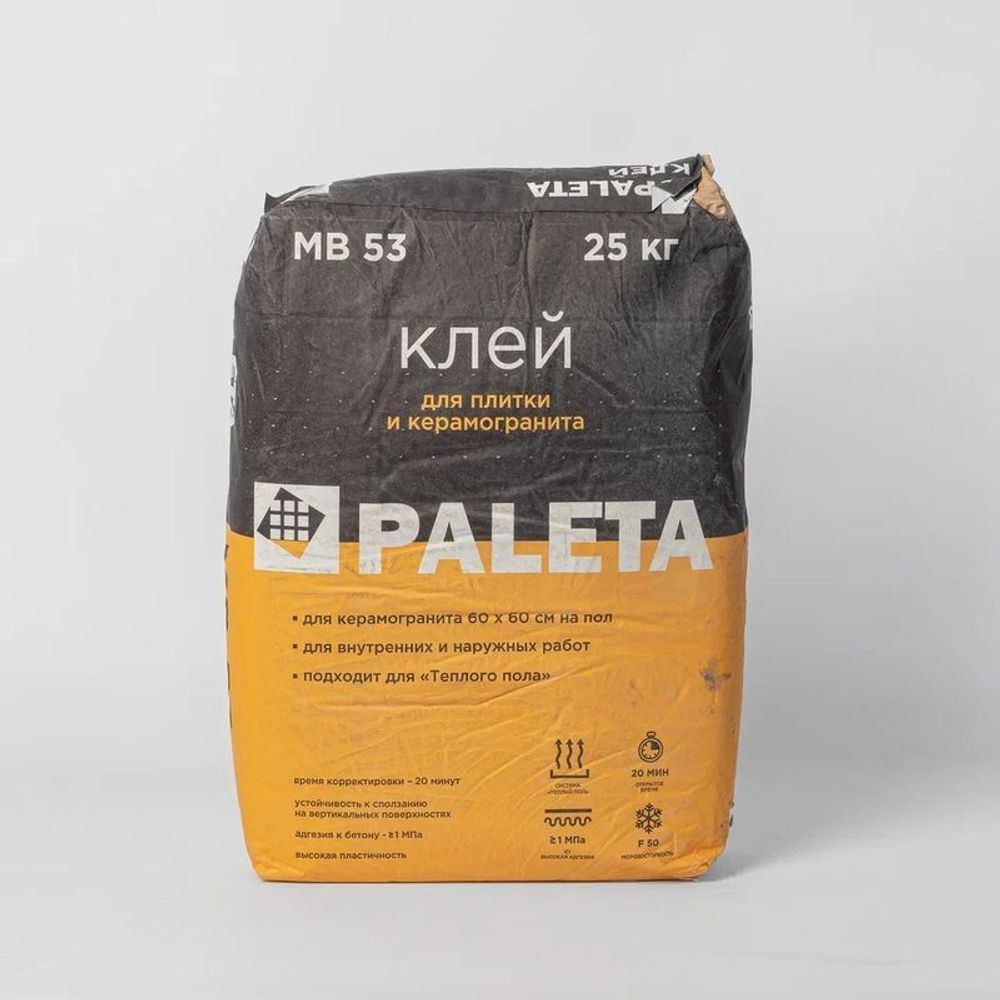 Клей для плитки Paleta MB 53 С1, 25 кг