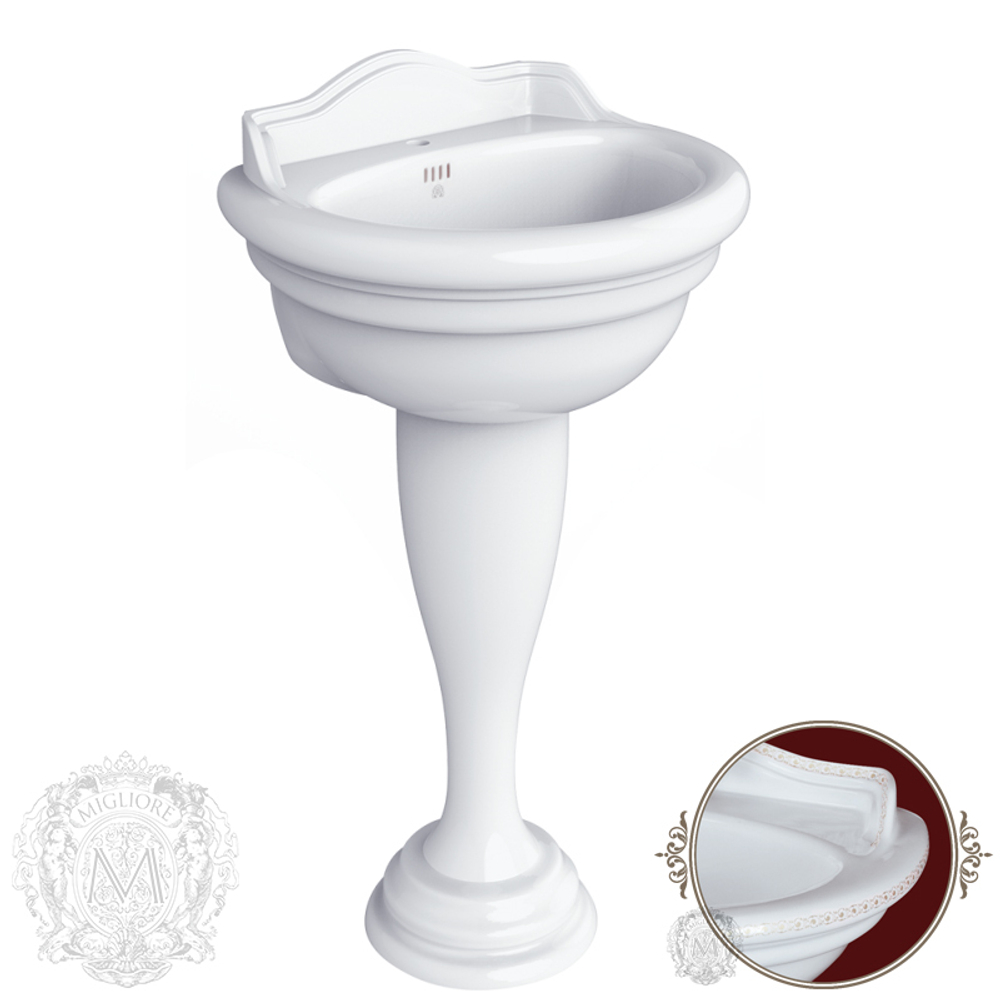 Пьедестал для раковины Migliore Milady ML.MLD-25.717.D3.BR тонкий, декор бронза